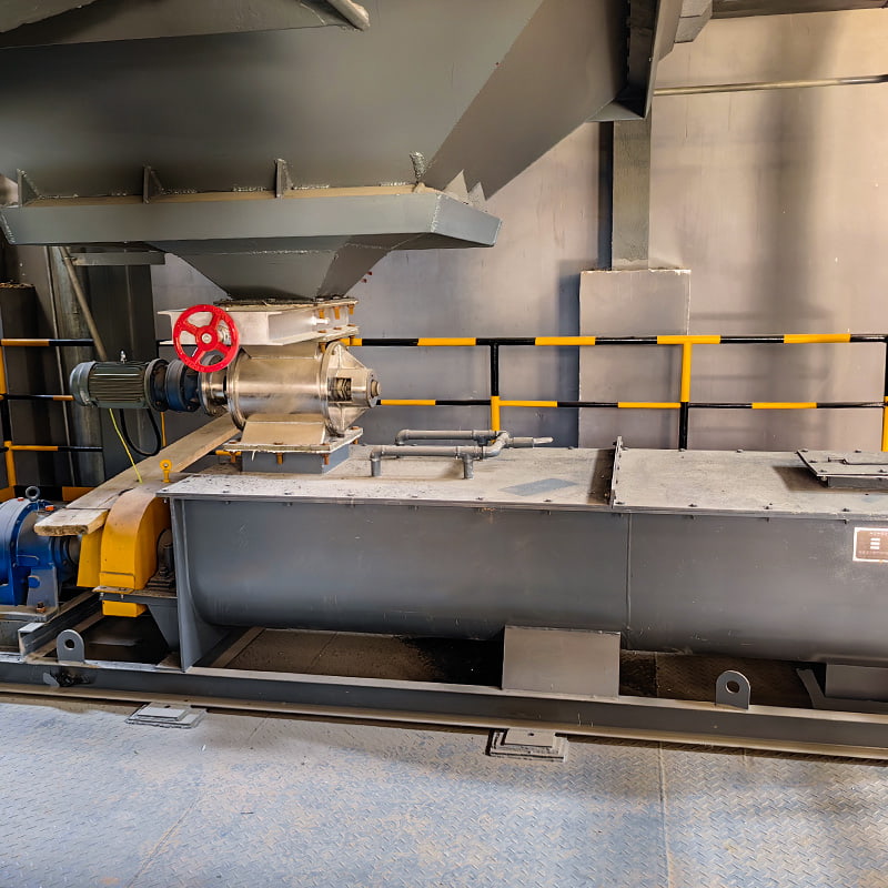 Mélangeur humidificateur de poussière à double arbre